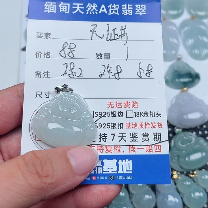 翡翠银S925镶嵌颈饰天然翡翠吊坠