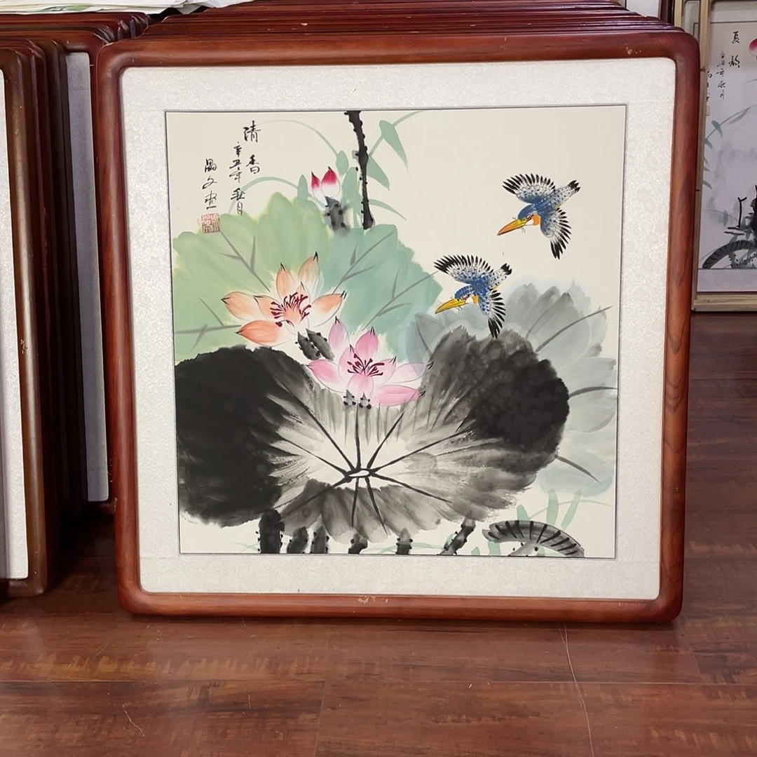 国画带框尺寸63*63厘米