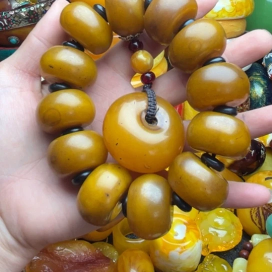 未镶嵌琥珀手链蜜蜡