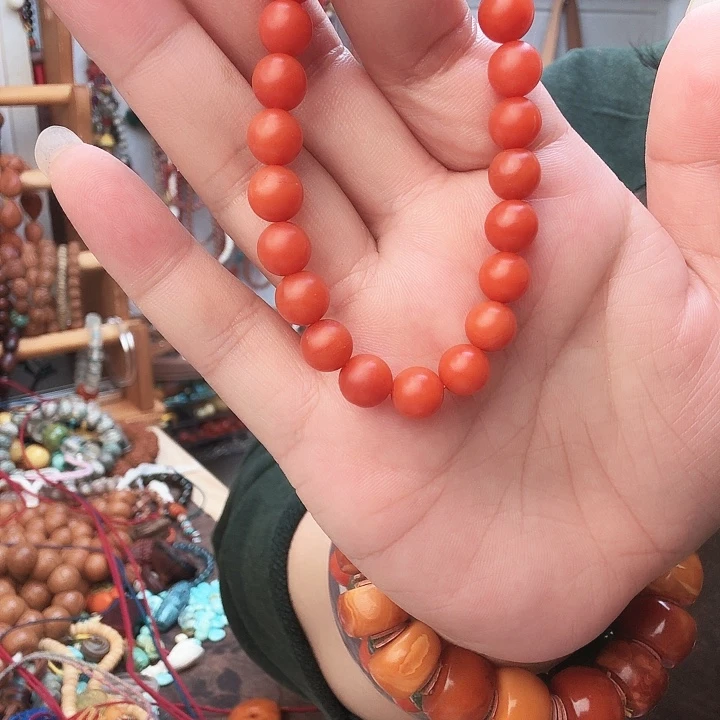南红玛瑙手链未镶嵌