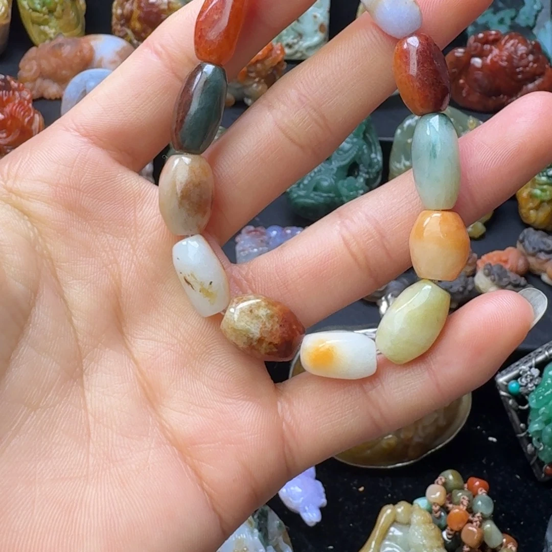 翡翠未镶嵌颈饰翡翠手串