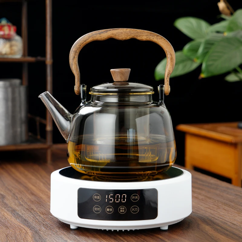 简约耐热玻璃提梁壶 可电陶炉煮茶两用茶壶 功夫花茶泡茶壶烧水壶