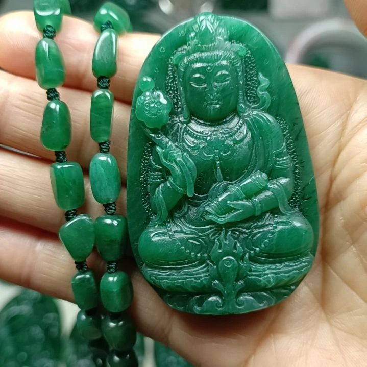 独山玉关音未镶嵌