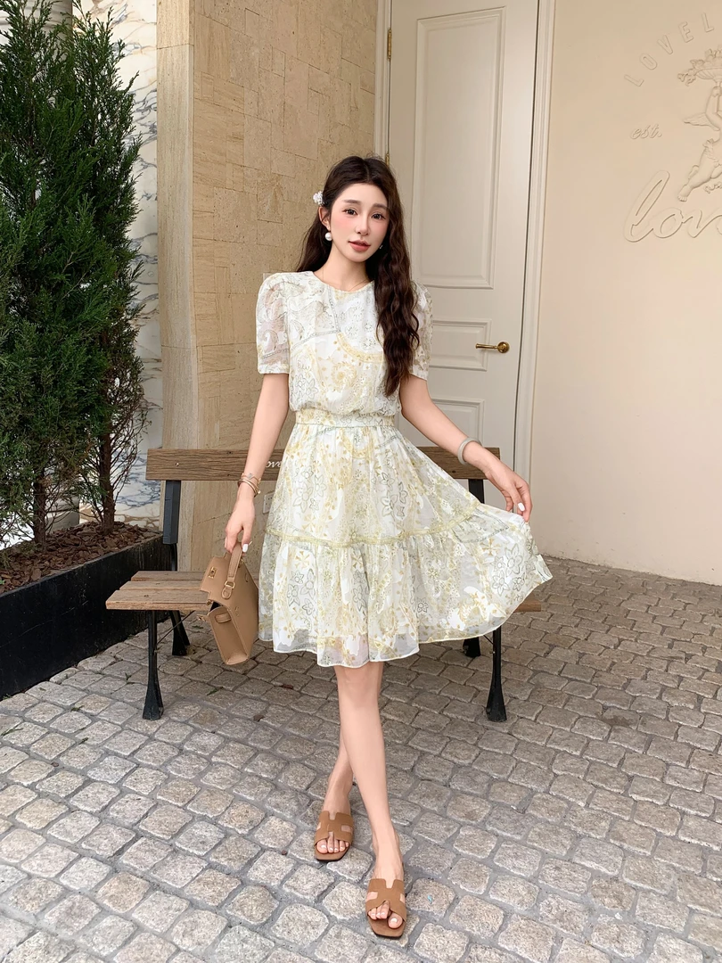 0619-11   女款气质法式显瘦连衣裙   XYJR  9113