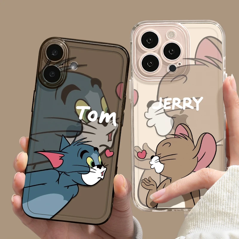 猫和老鼠汤姆杰瑞适用苹果17手机壳iphone15情侣华为小米ov秀恩爱