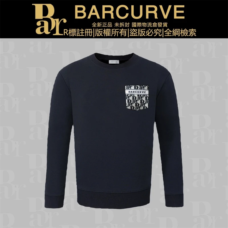 巴睿尔Z003字母绣花彈力輕奢口袋男女同款卫衣长袖运动