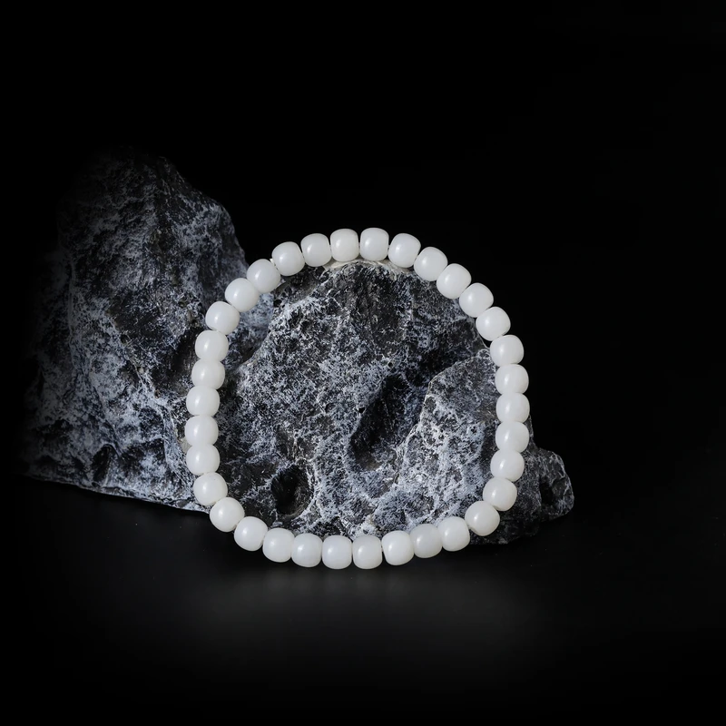 （大手围可带）和田玉白玉老型单圈手串7mm 66250224-17