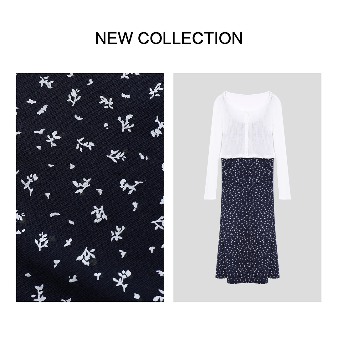 《婷婷专属》 L3F39001B 轻盈春意 印花连衣裙