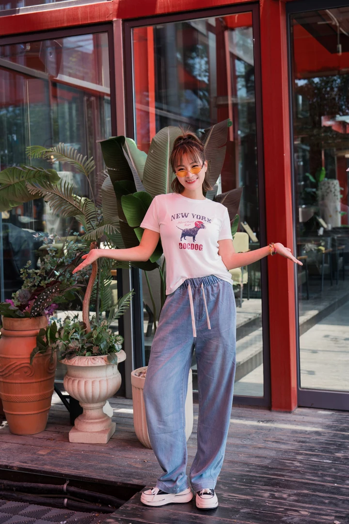 【阿蒙新款】天丝弯刀阔腿裤