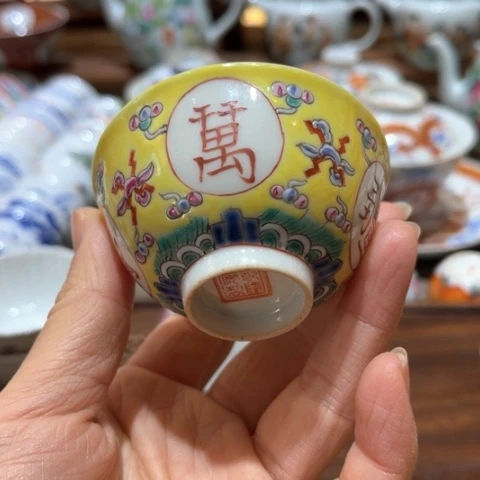 手绘茶杯盖碗壶承陶瓷