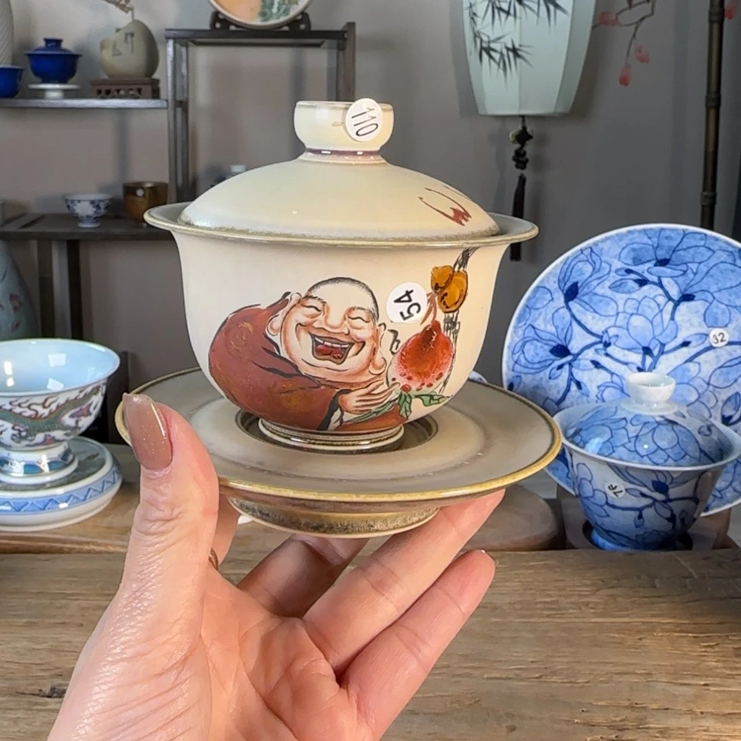 杯景德镇陶瓷柴烧多人