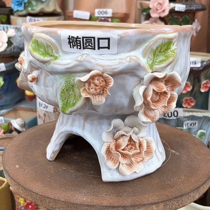 紫砂花盆粗陶材质多肉花盆