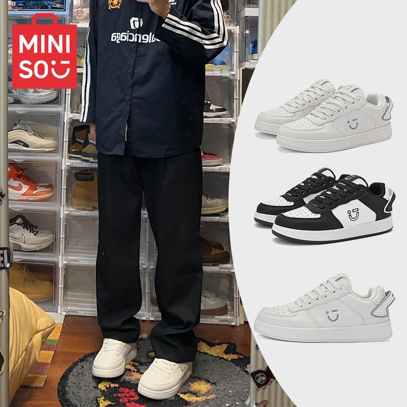 名创优品板鞋男款2025新款爆款时尚百搭休闲运动鞋夏季简约面包鞋