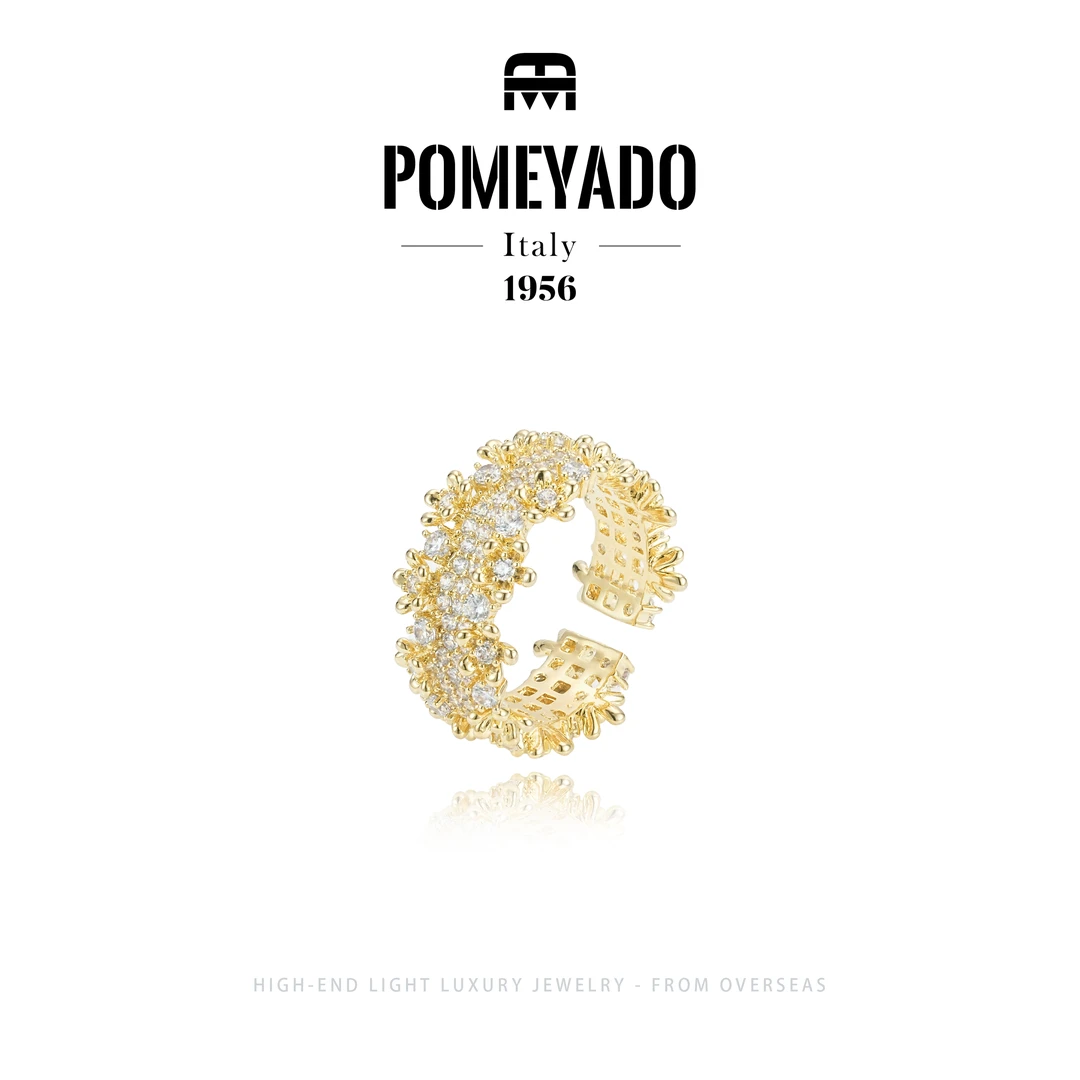 镀k金【银河律动】Pomeyado设计师款轻奢精致 活口戒F2892