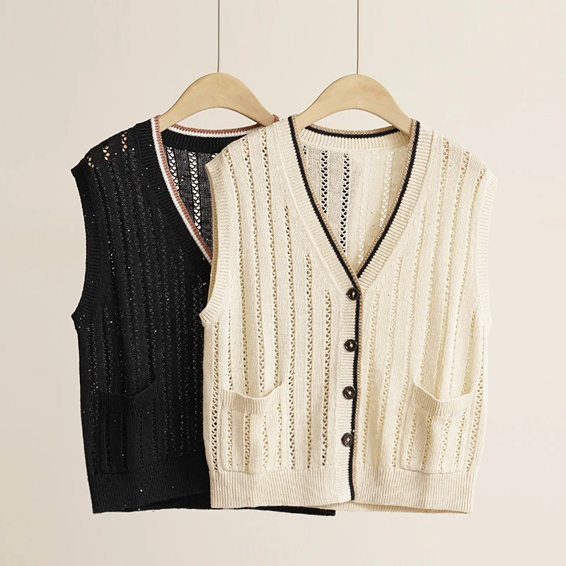 意大利外贸订单100%亚麻无袖V领女士上衣（250833）2517