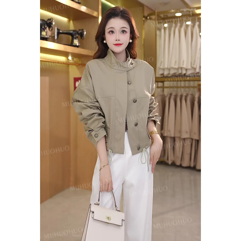 2025新款春秋季女装休闲时尚短款百搭夹克外套显瘦上衣-9122款