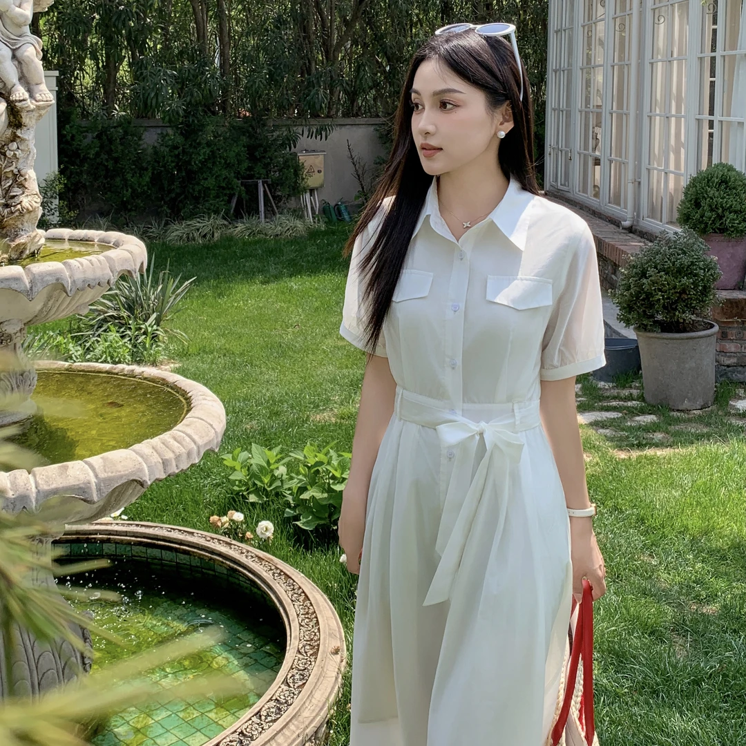 无印心匠B25877  夏季时尚收腰&法式气质显瘦连衣裙K691