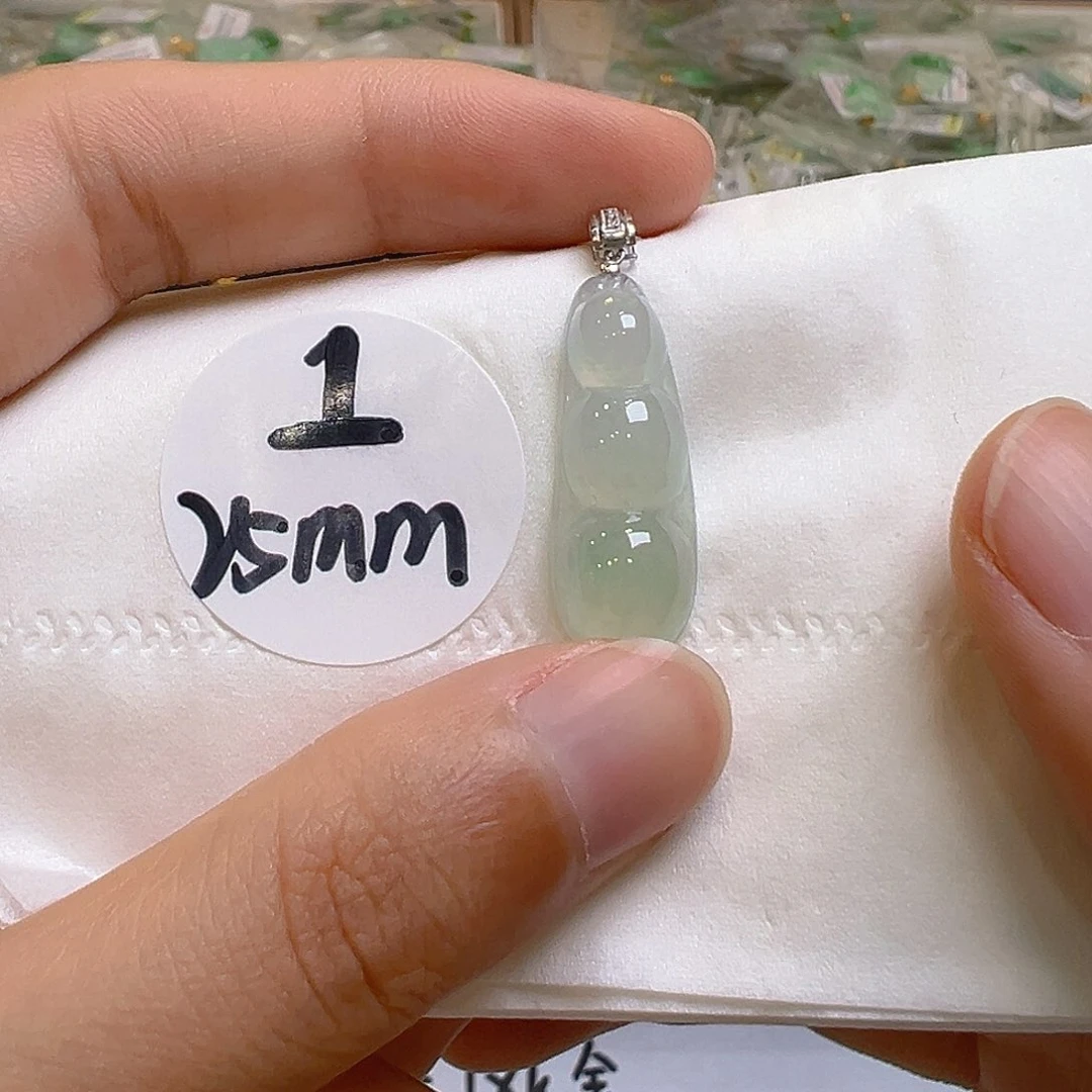 翡翠18K金镶嵌吊坠(不含链)翡翠