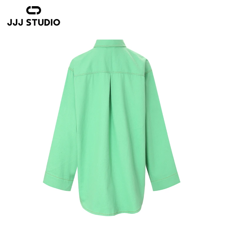 JJJ STUDIO 绿色牛仔外套 JUWFS1W002