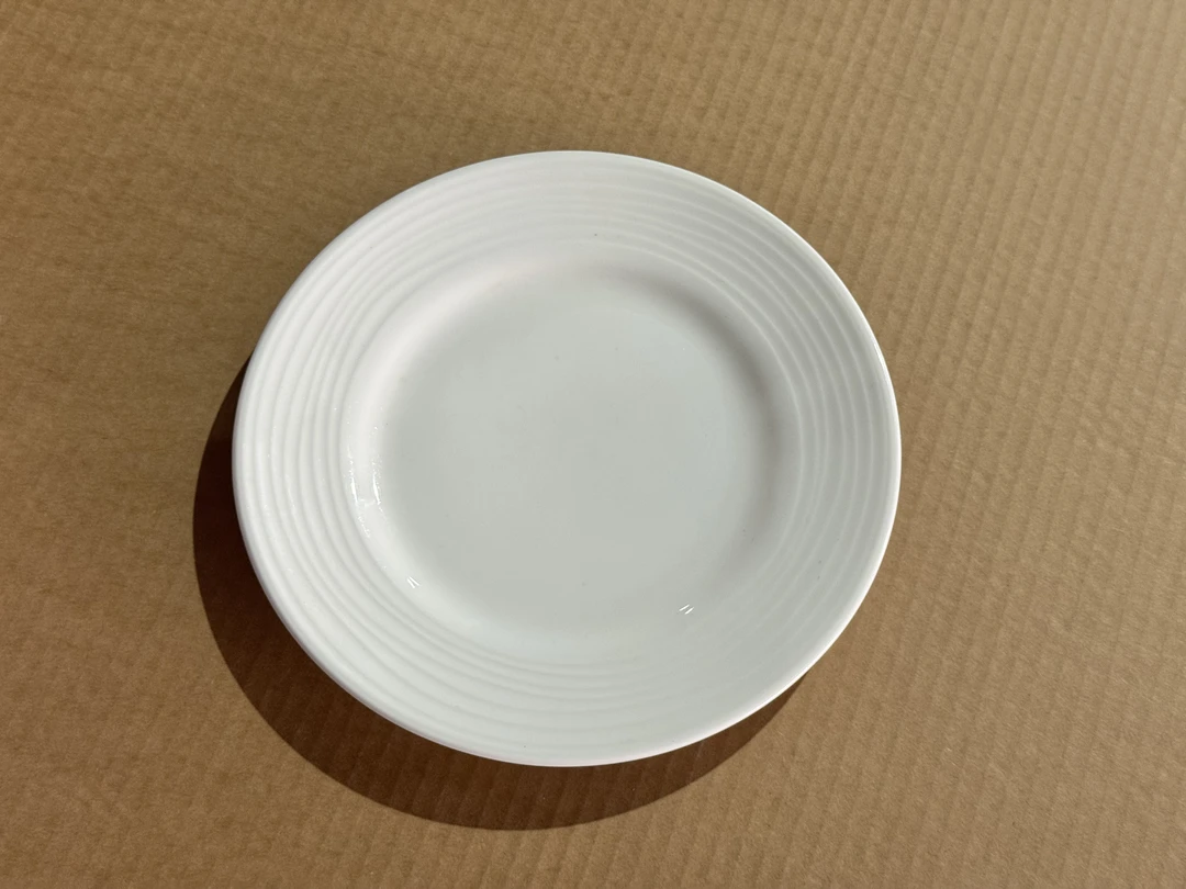 【出口款·骨瓷】23公分白色平盘2只 简约餐盘