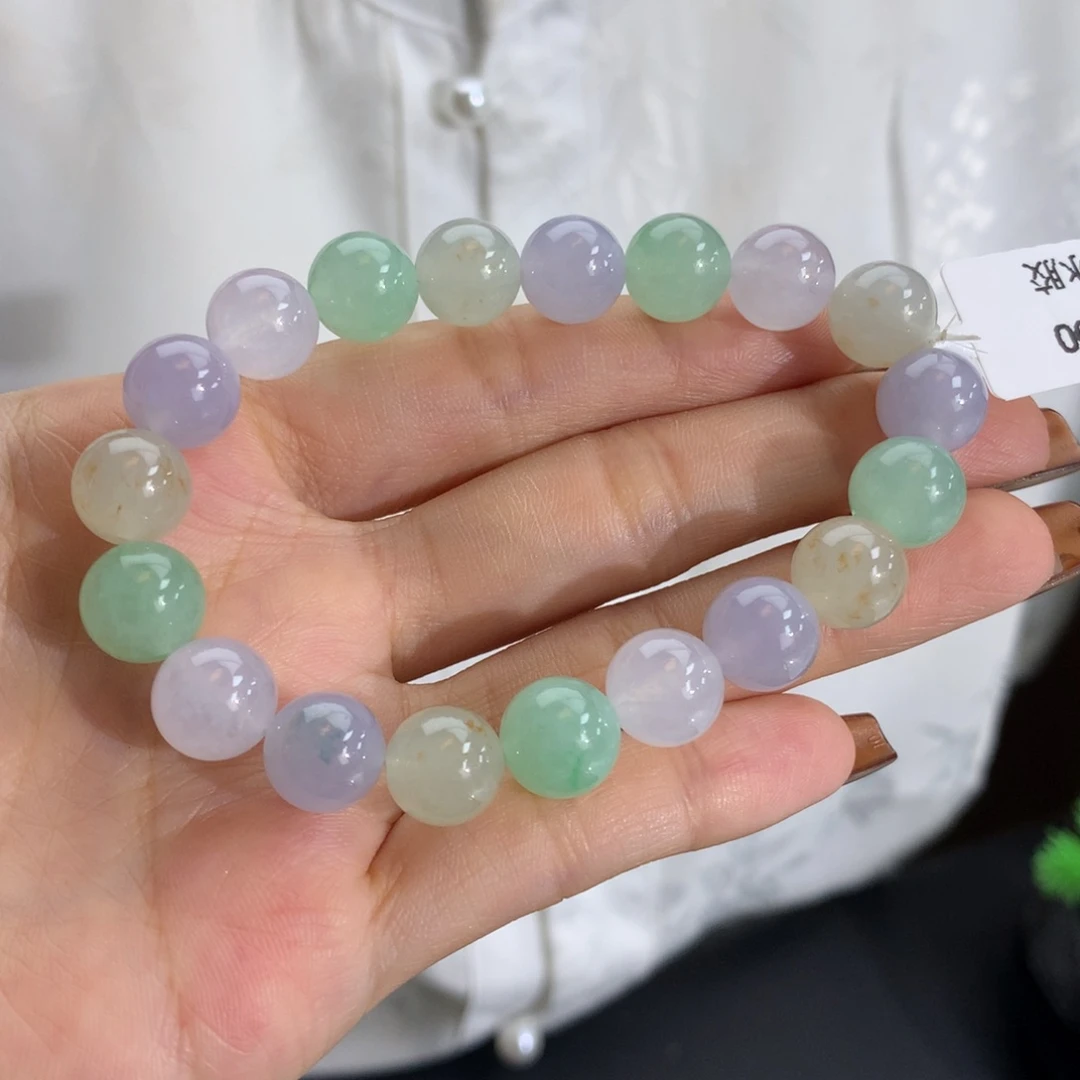 未镶嵌手串翡翠卡10冰胶马卡龙手串