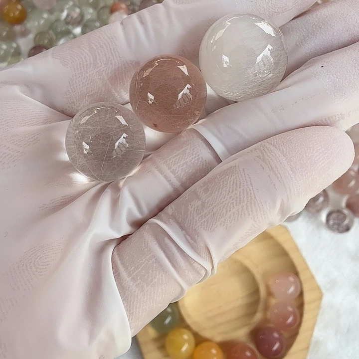 兔毛14mm打孔定制不退换未镶嵌水晶翠**筑