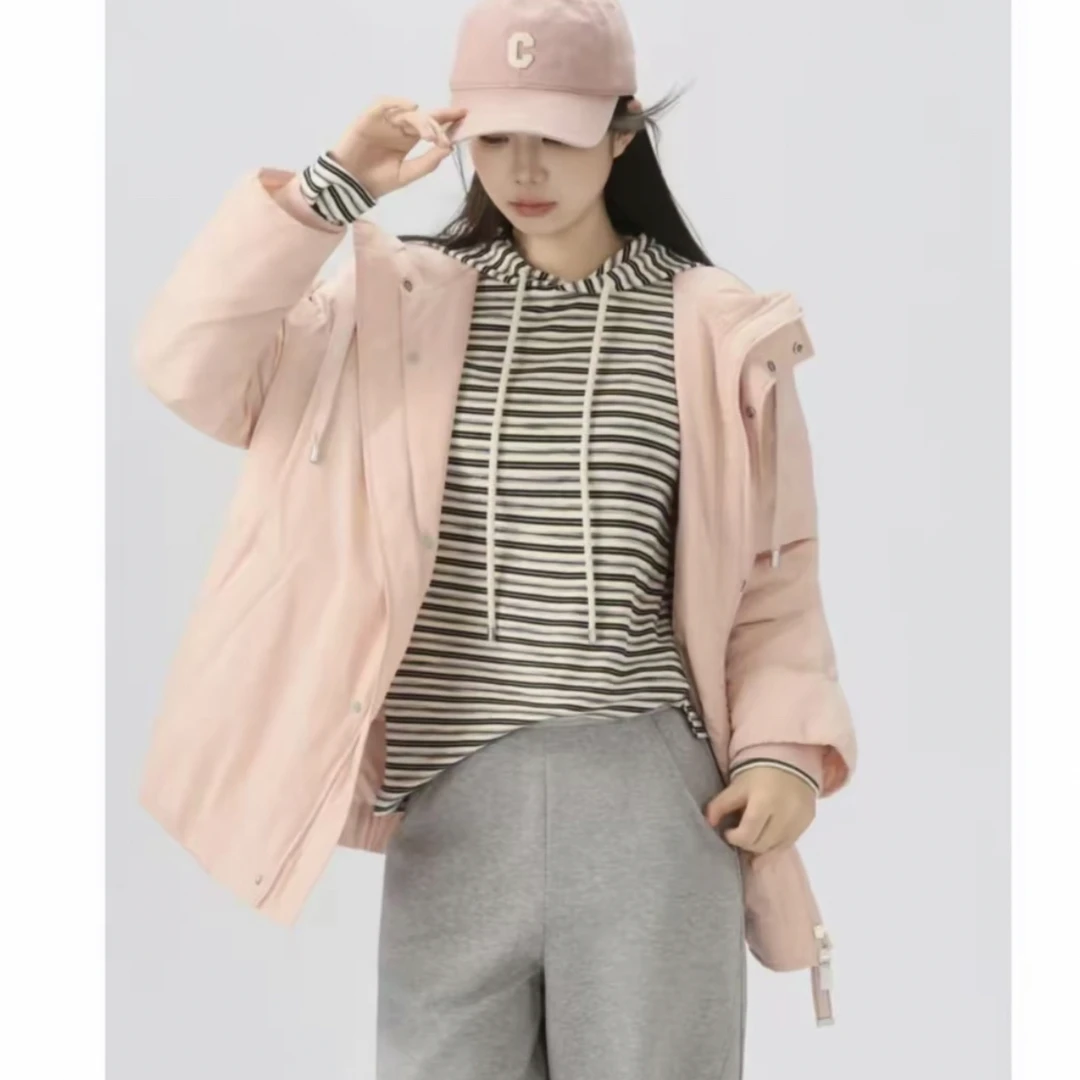 GIRDEAR/哥弟秋冬新款时尚舒适休闲新雪丽保暖连帽棉服外套140052