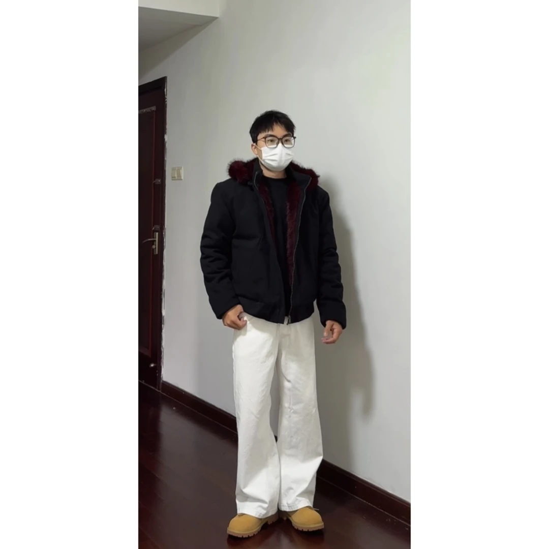【座山雕】保暖冬季可拆卸加绒加厚棉服连帽可拆卸毛领外套夹克