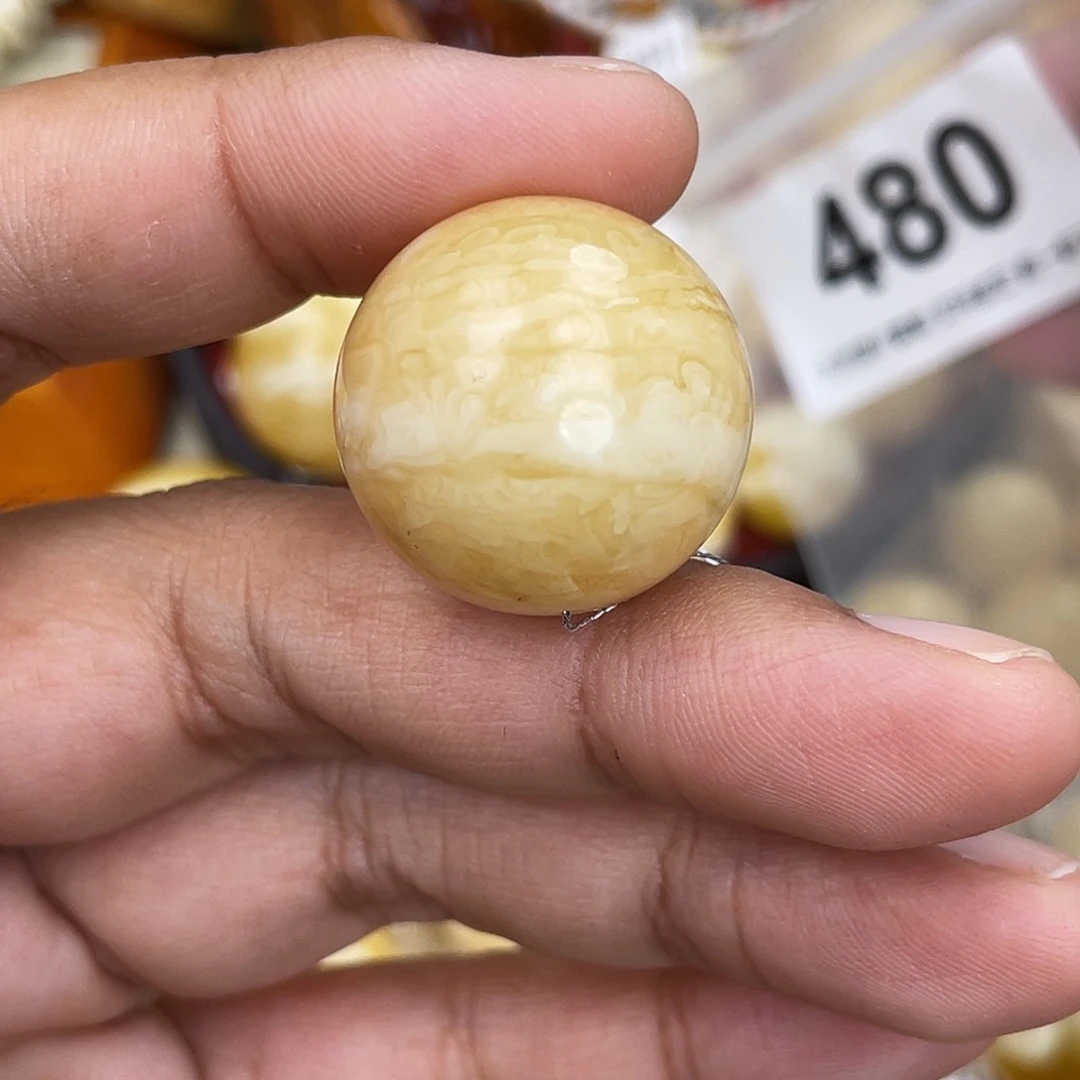 蜜蜡未镶嵌珠宝奇石粉23.4