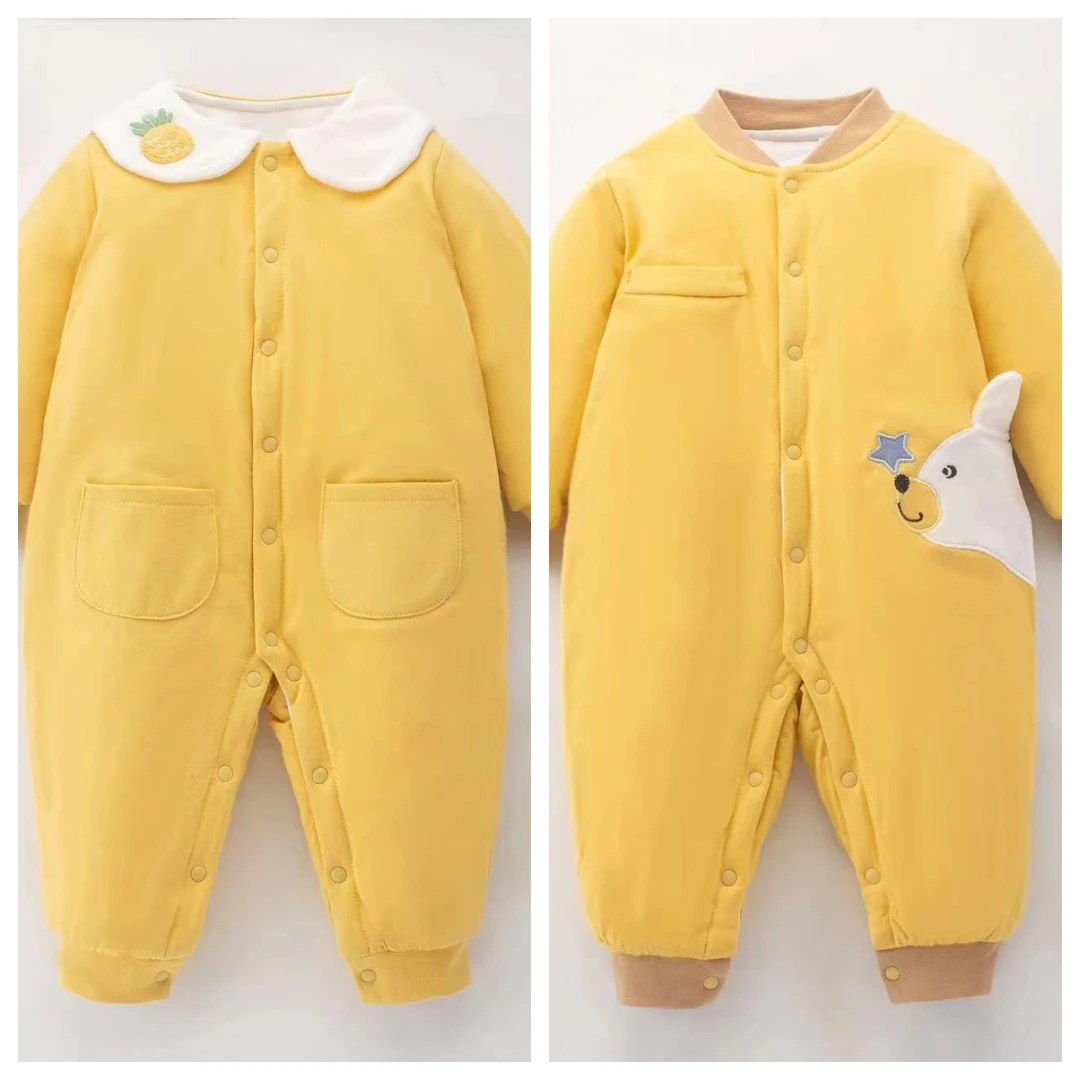 （贰）贝适婴薄棉夹棉80g连体【甜心果】保暖秋冬外出服居家服