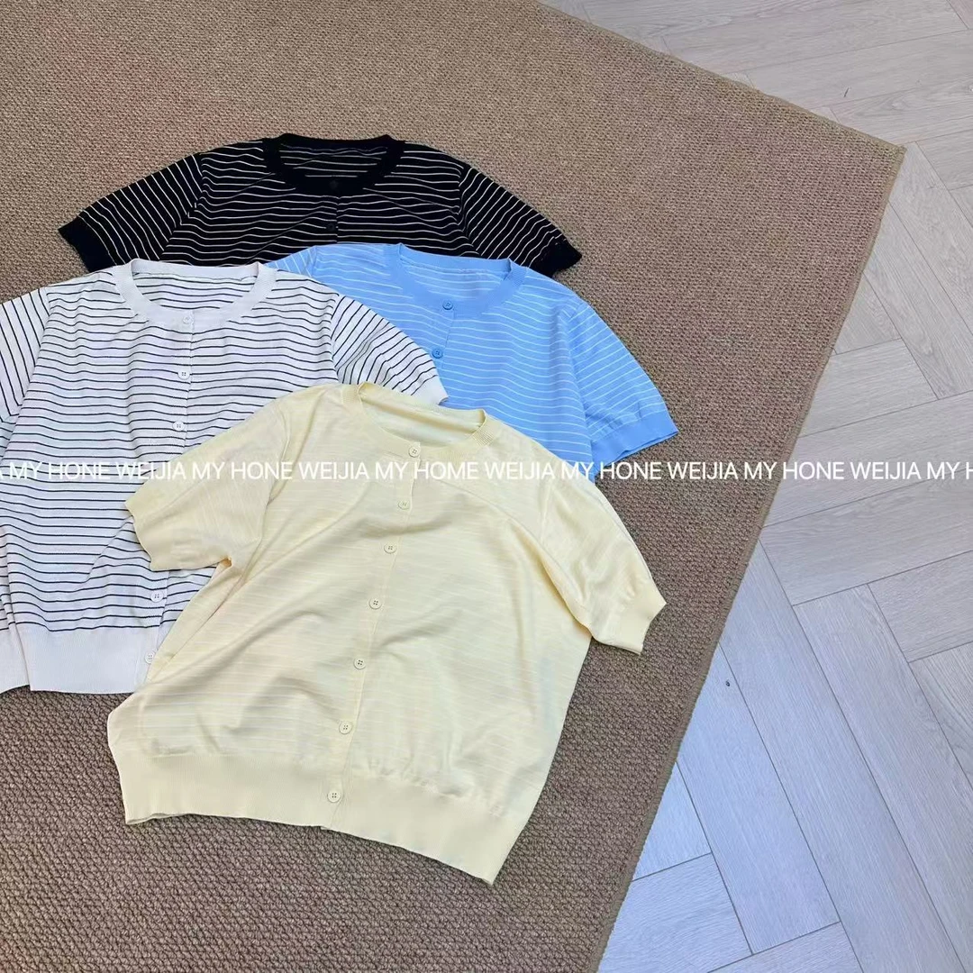 【WJ】 夏款 崔 2703  四色针织 上衣 （均码）