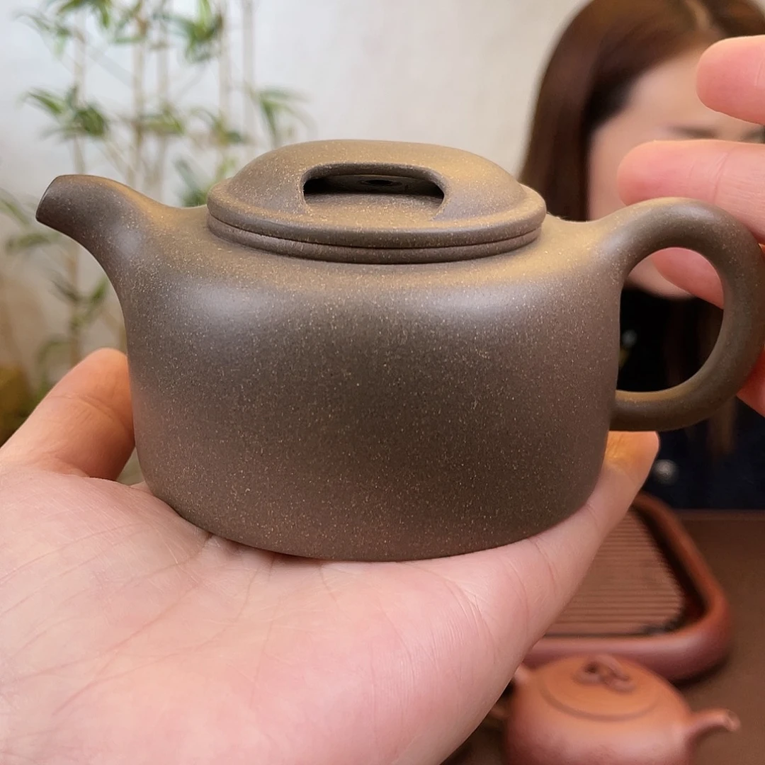 茶壶紫砂青段牛盖210cc