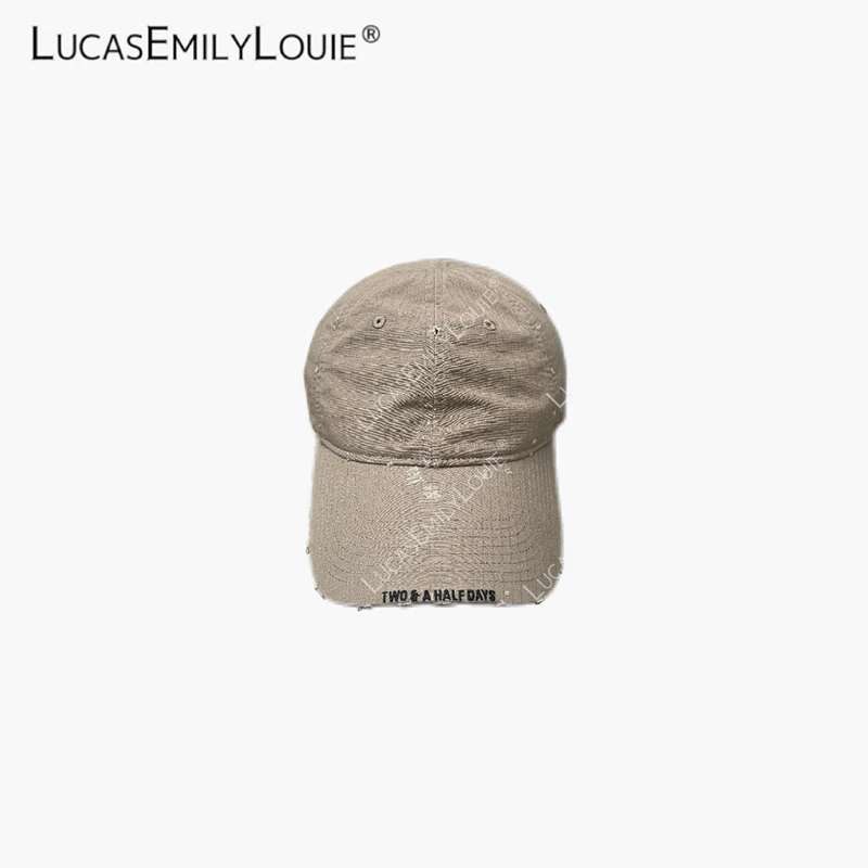 LUCASEMILYLOUIE欢姐0220复古做旧破坏防晒鸭舌帽棒球帽250092