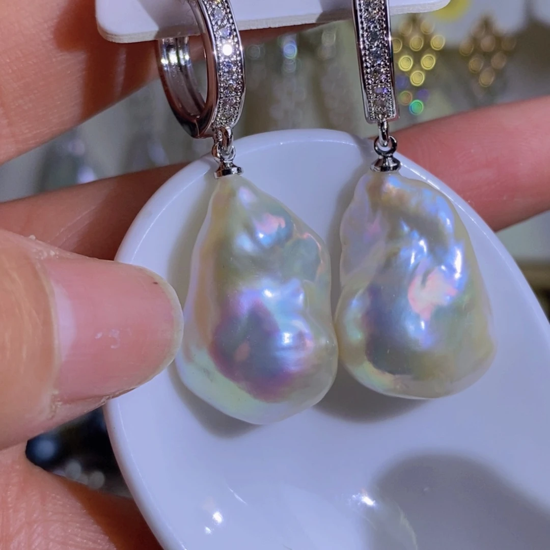 银S925镶嵌天然淡水珍珠淡水珍珠