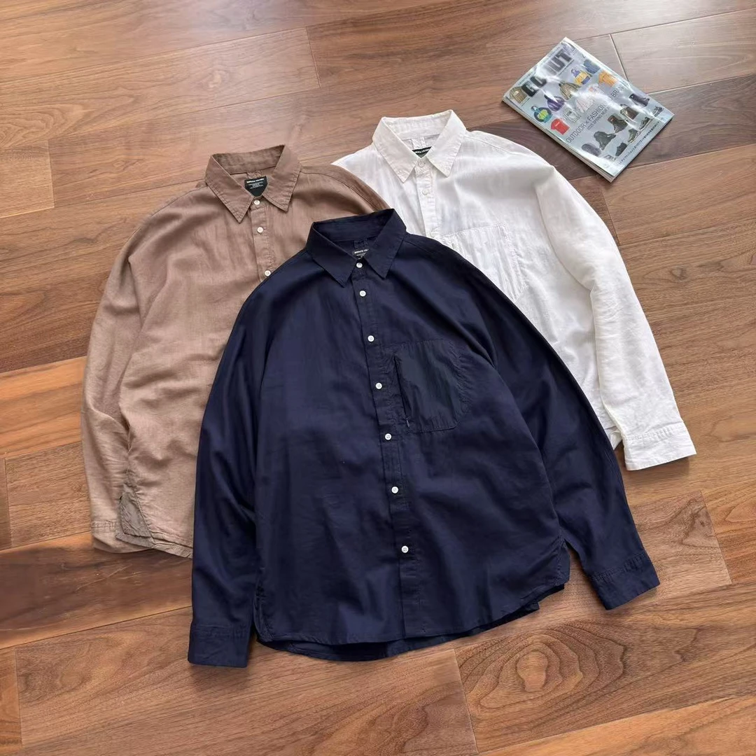 Kaqi Dashu 25ss 日常通勤麻料长袖衬衫男女同款-1088