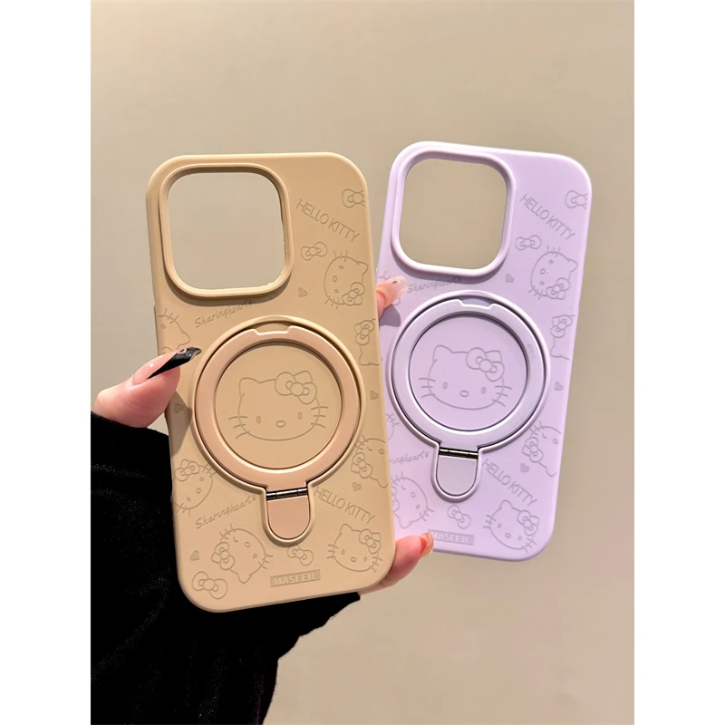适用苹果iphone16promax折叠支架15pro韩风14液态硅胶13ins手机壳