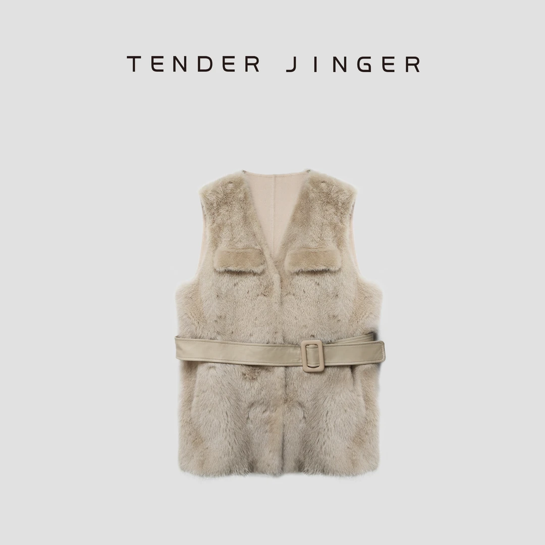 Tender Jinger【X有吾WU·D武学凯】收腰水貂马甲背心T54MDD30836