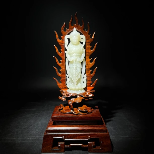 臻藏（8a）和田玉护法神像2502250021
