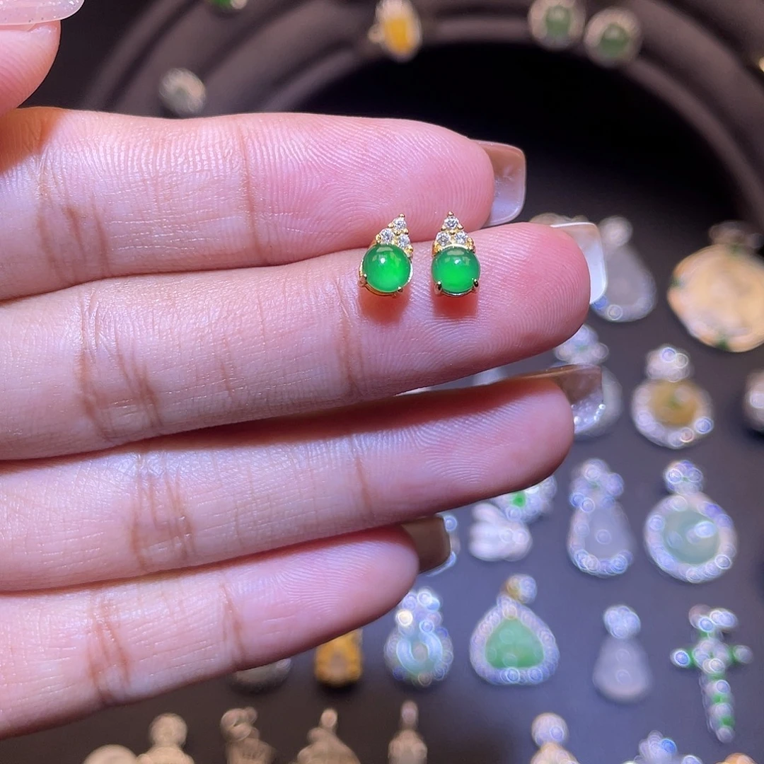 翡翠银S925镶嵌吊坠(不含链)