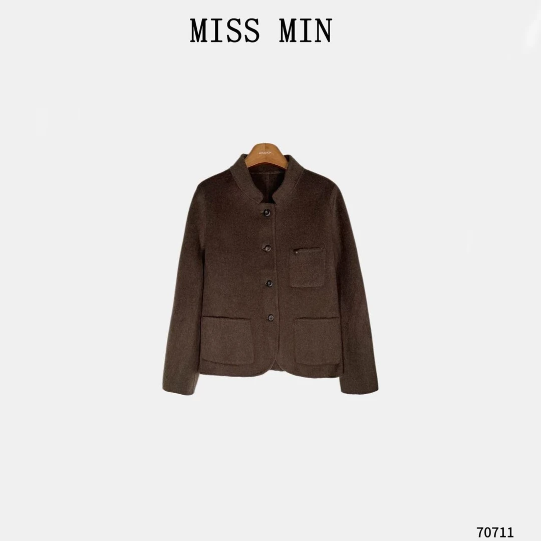 MISS MIN【山谷】秋冬双面呢千金清冷贵系女装百搭显瘦外套70711