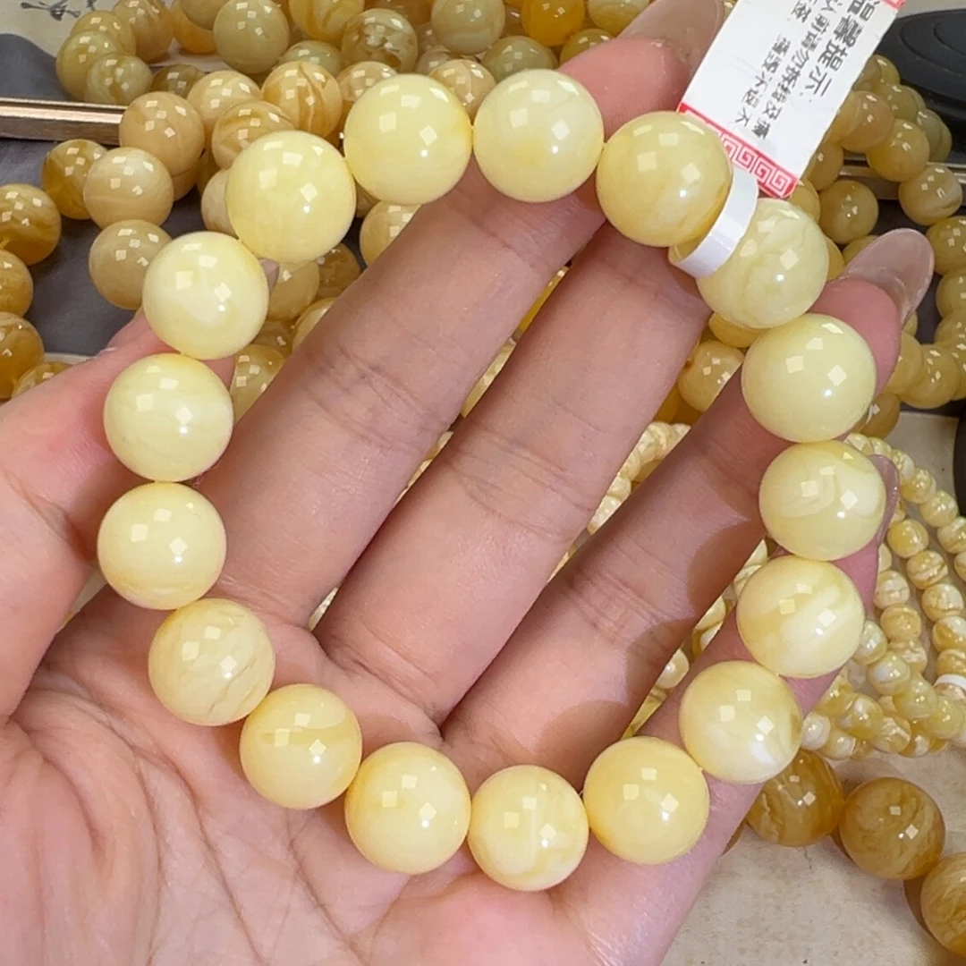 琥珀未镶嵌手链19.8白蜡