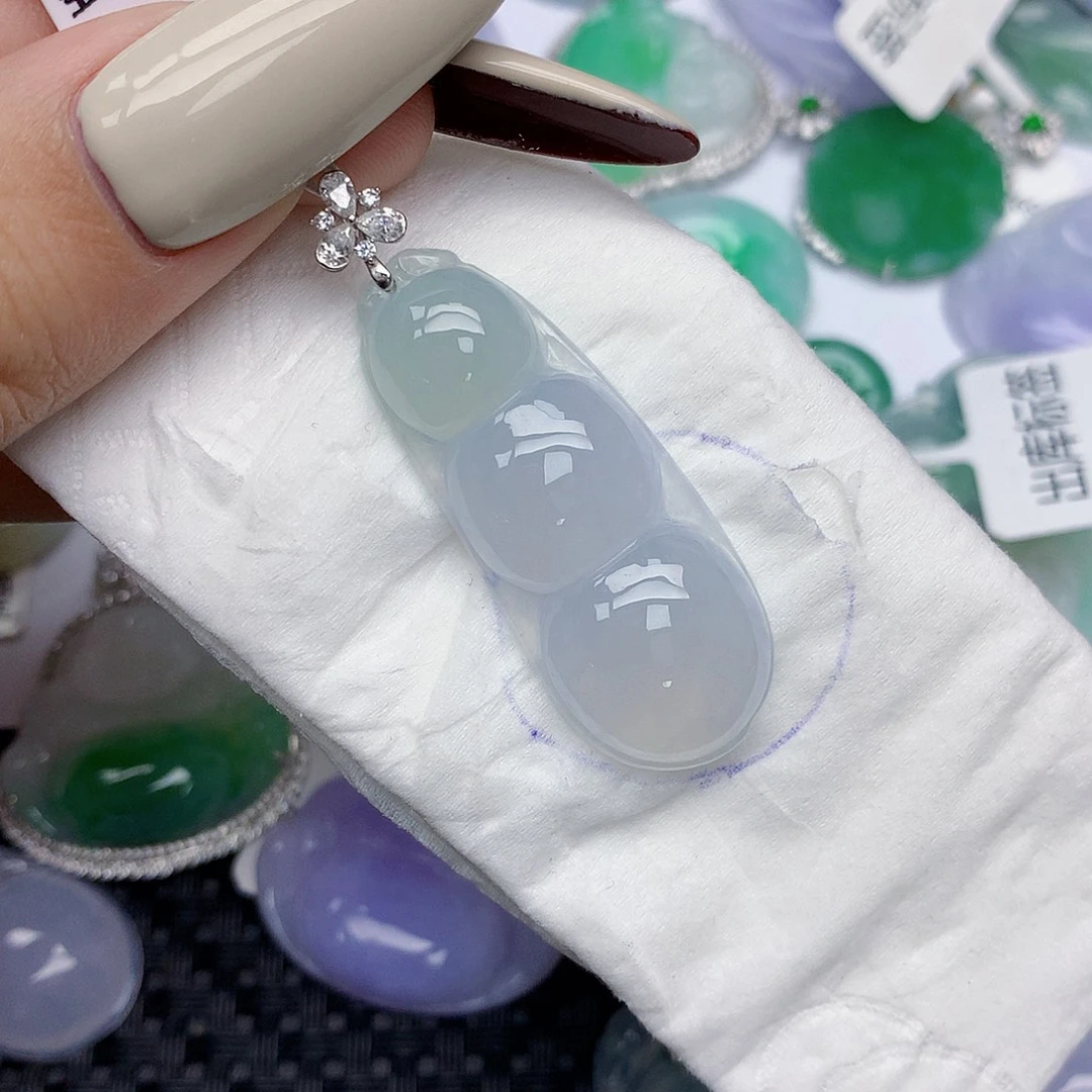 翡翠18K金镶嵌颈饰天然缅甸翡翠a货百元以上9元证书费自理