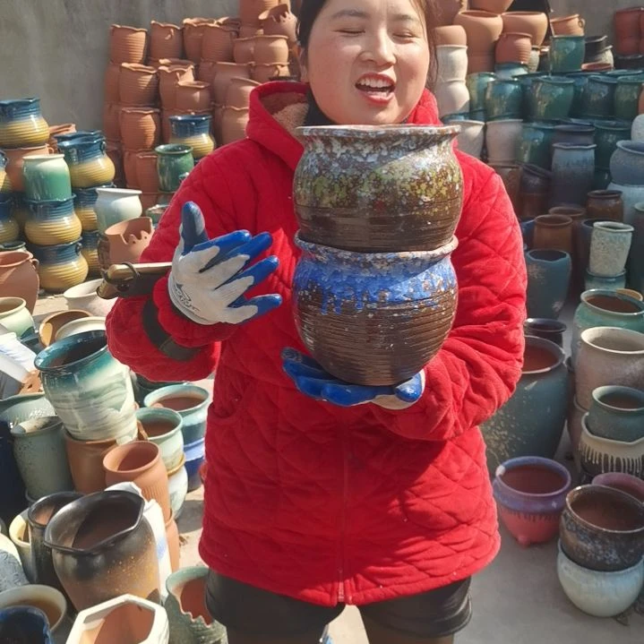 红陶18口16高瑕疵一个盆