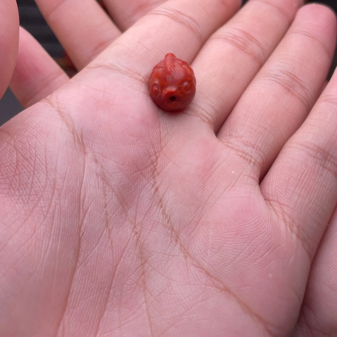 南红玛瑙未镶嵌配饰卡12mm