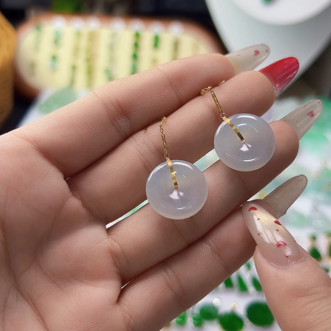 颈饰18K金镶嵌翡翠翡翠