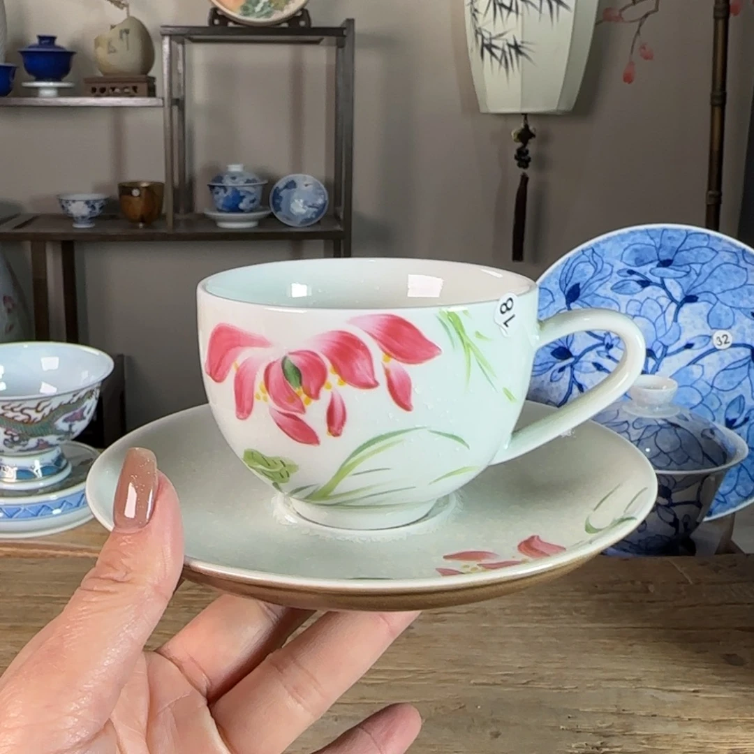 杯景德镇陶瓷柴烧多人