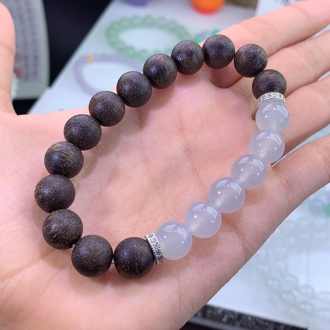 未镶嵌手链翡翠冰种沉香手串