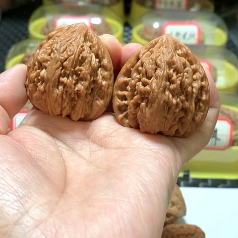 吊坠文玩核桃41三角蓟县虎头王
