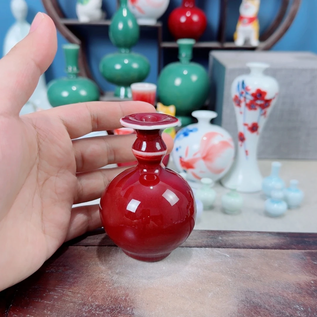 陶瓷手工小花器摆件