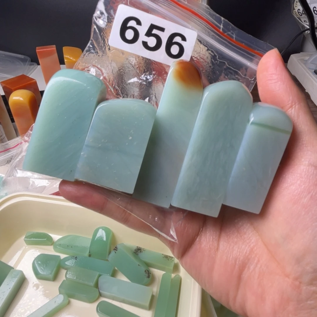 夏***目老挝石天青石5个天青石